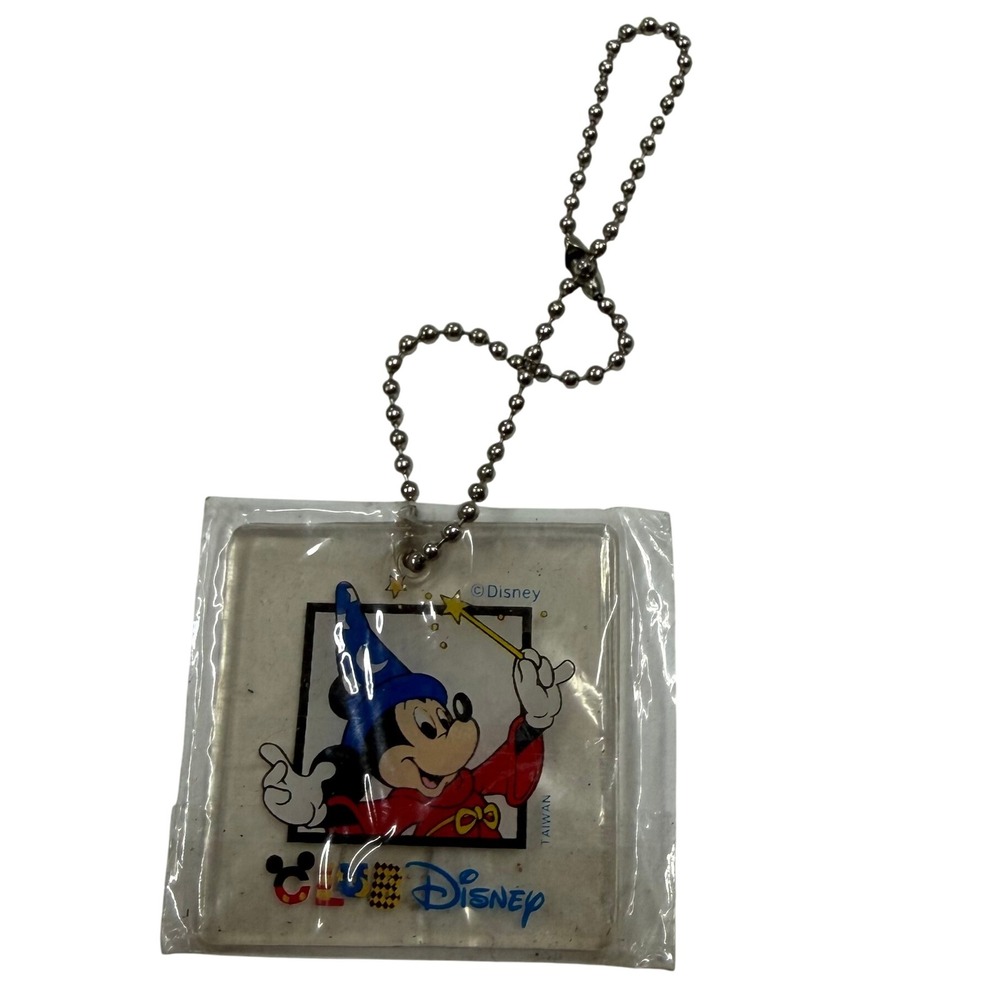 Vintage Disney Sorcerer Mickey Mouse Acrylic Keychain